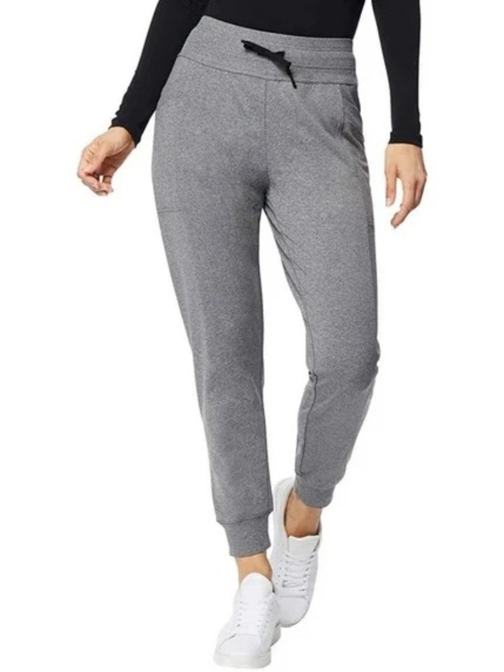 32 Degrees Heat Side Pocket Jogger Pants Size L Heather Gray
